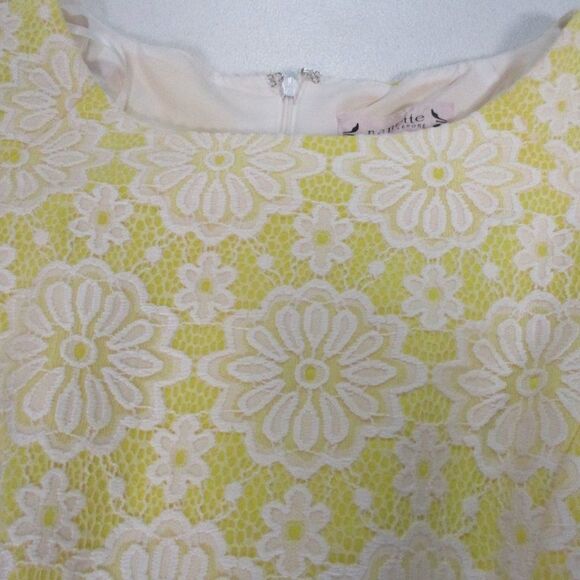 Nanette Lepore yellow Floral Lace Dress 6 - Picture 3 of 5